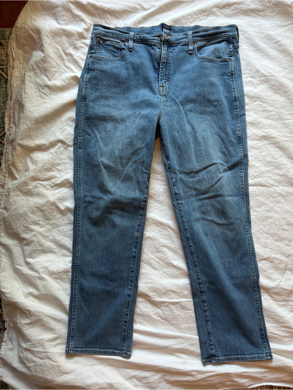 J Crew Classic Straight-Leg Blue Jeans